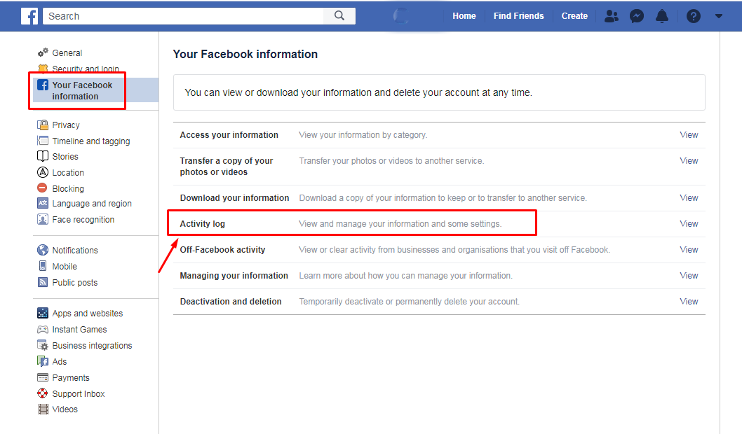 delete your facebook account